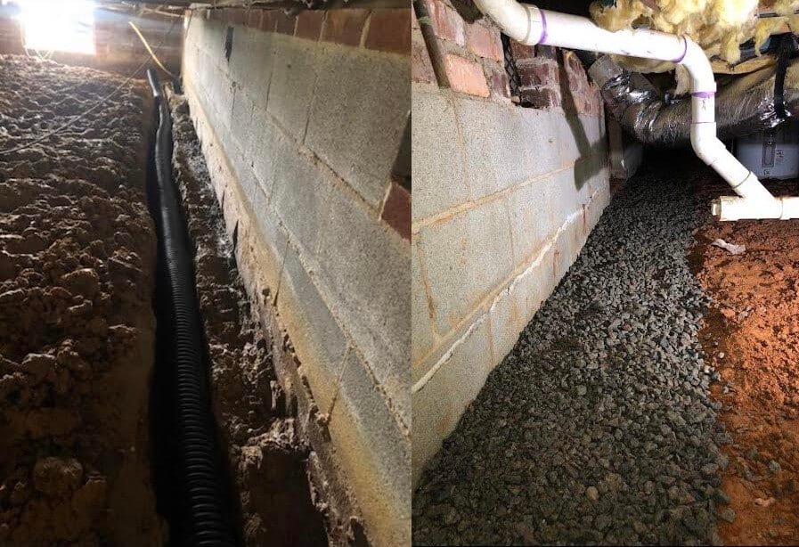 Crawlspace waterproofing repair