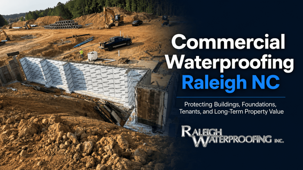 Commercial waterproofing Raleigh NC by Raleigh Waterproofing Inc.